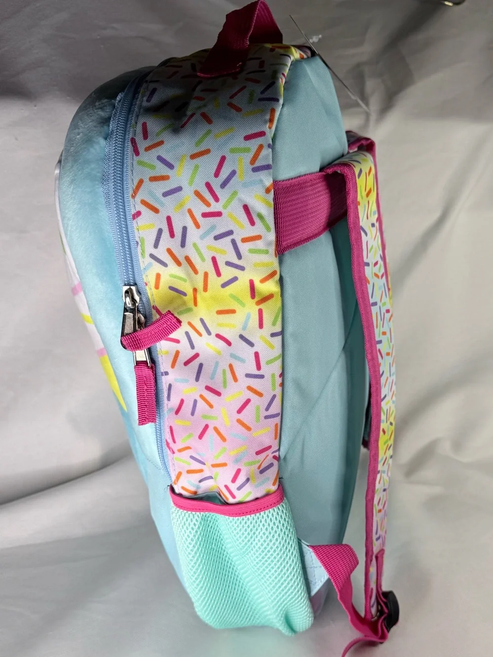Libbey Light Blue Cupcake Backpack with Multicolor Sprinkles